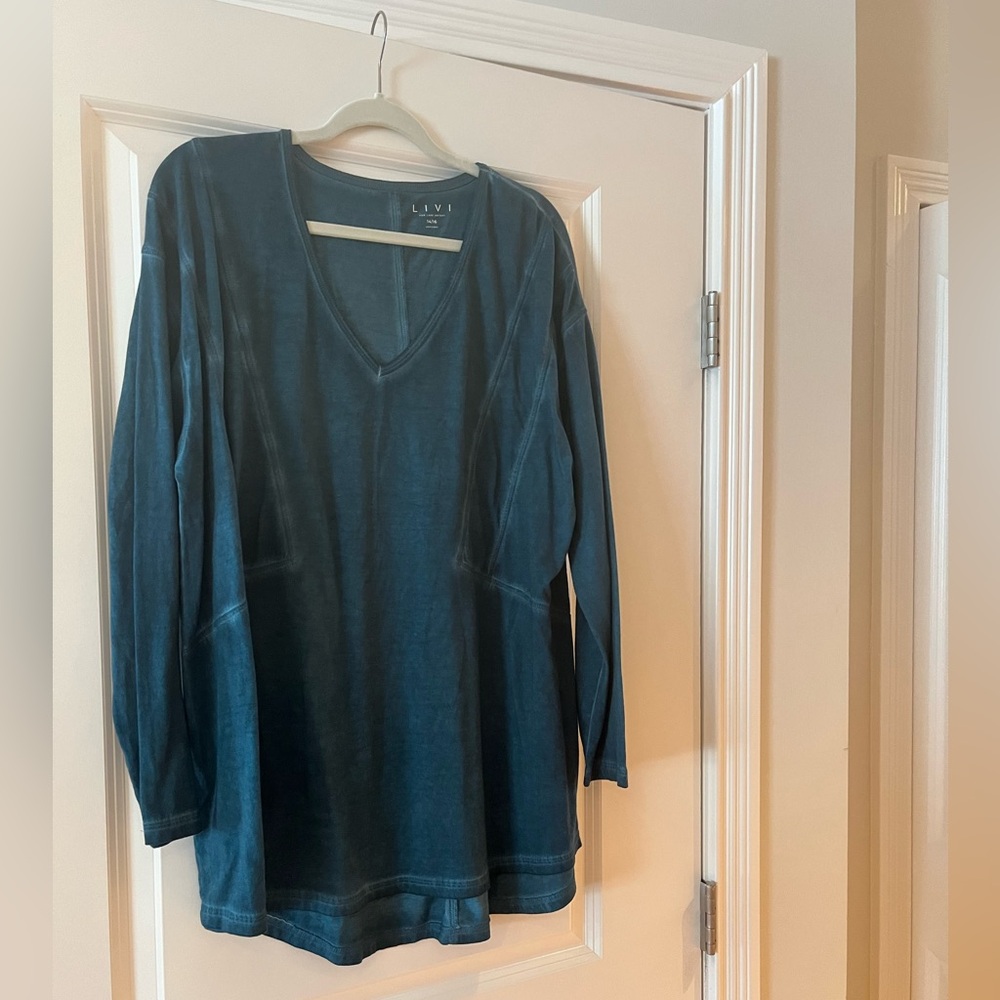 Livi- Lane Bryant dark teal top